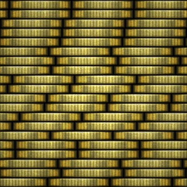 Nahtloser Hintergrund der gestapelten Goldmünzen. — Stockfoto