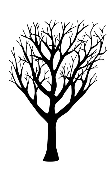 Вектор дерева ізольовано на білому тлі . — стоковий вектор