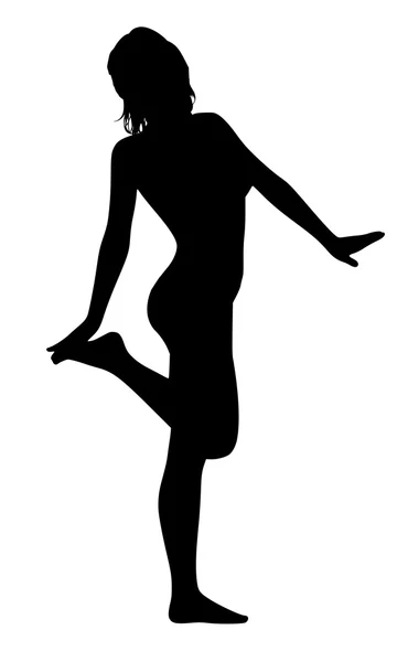 Sexy Woman Silhouette. EPS 10 — Stock Vector