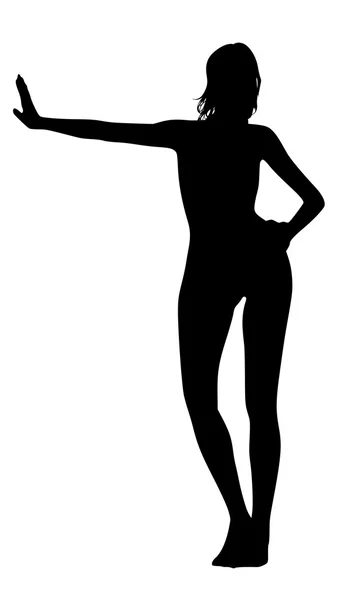 Sexy Woman Silhouette. EPS 10 — Stock Vector