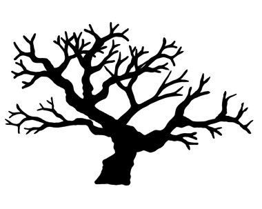 Beyaz arka plan üzerinde izole ağaç vektör.
