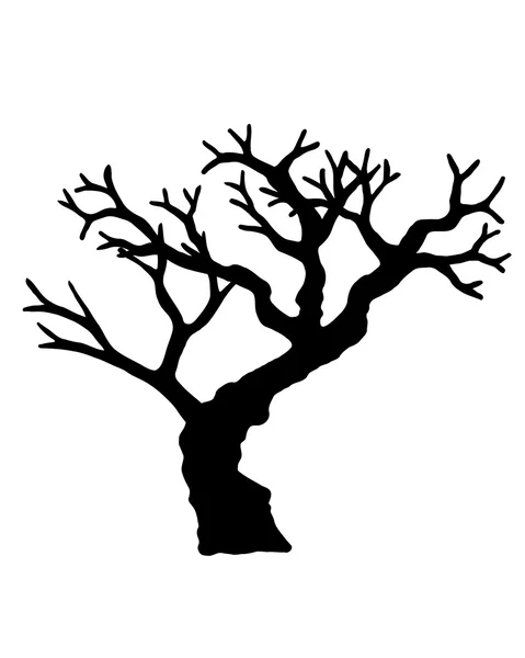 Vecteur d'arbre isolé sur fond blanc . — Image vectorielle