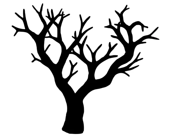 Beyaz arka plan üzerinde izole ağaç vektör.