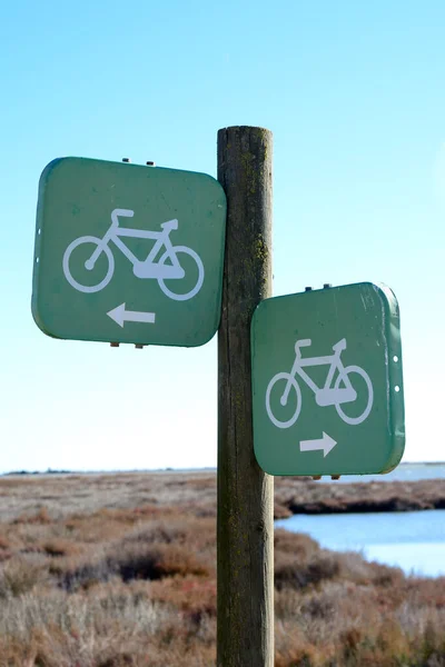 Cycle Path Sign Post Nature Reserve — Stock Photo, Image