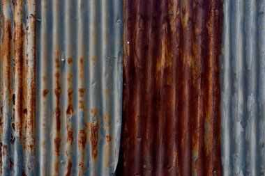 Paslı kıvrımlı demir çit, arka plan dokusu.