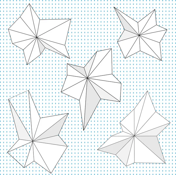 Geometric folding shapes — Stock Vector