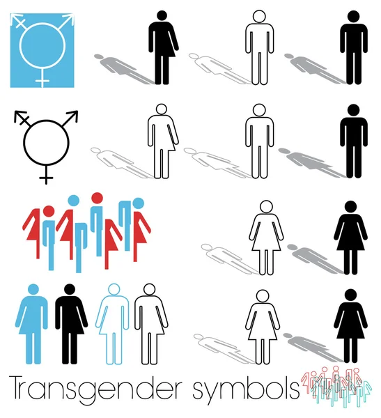 Ensemble d'icônes transgenres — Image vectorielle