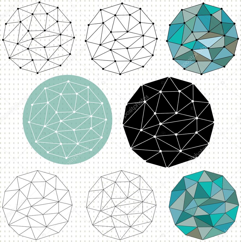 Styles of a polygonal circle pattern