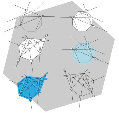Soyut geo tasarım öğesi