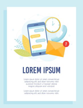 Müşteri desteği online yardım broşürü konsepti. Vektör İllüstrasyonu.