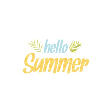 Merhaba Summer Ananas harfli logo geçmişi. vektör illüstrasyonu.