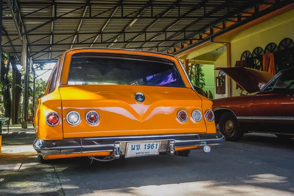 Sadao Thailand December 2018 Old Retro Car Territory Buddhist Temple — Stock Photo, Image