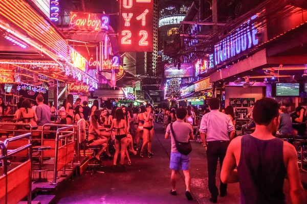 Bangkok Thailand December 2018 Nightlife Red Light District Bangkok — Stock Photo, Image