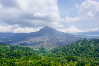 Endonezya, Bali 'deki Batur volkanının güzel manzarası