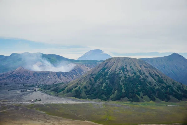 Чудовий Краєвид Трьох Вулканів Бромо Баток Семеру Індонезія — стокове фото