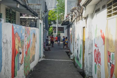Jakarta, Endonezya - 20 Ocak 2019: Dar Sokak