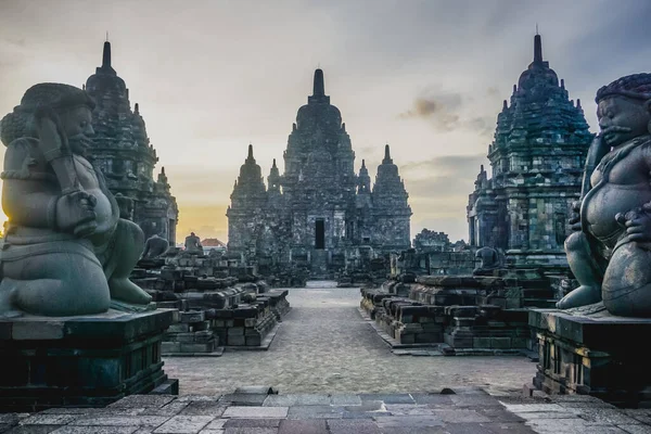 Prambanan Enorme Complexo Templos Hindus Indonésia — Fotografia de Stock