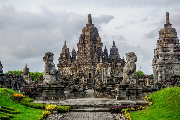 Prambanan Enorme Complexo Templos Hindus Indonésia — Fotografia de Stock