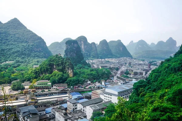 Bellissimo Paesaggio Della Città Yangshuo Cina — Foto Stock