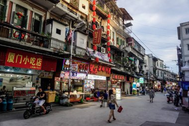 Xiamen, Çin - 6 Haziran 2019: Şehrin günlük hayatı