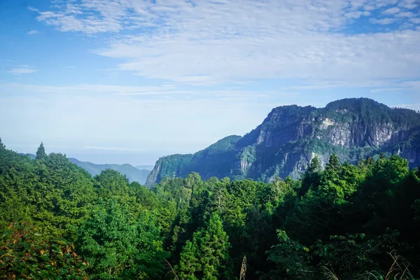 Alishan Doğal Parkı 'nın güzel dağ manzarası