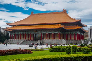 Taipei, Tayvan - 2 Haziran 2019: Özgürlük Meydanı ve Chiang Kai-shek Anıtı