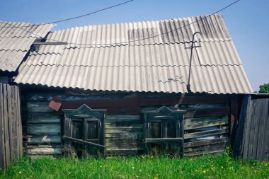 Very old dilapidated house in Siberia