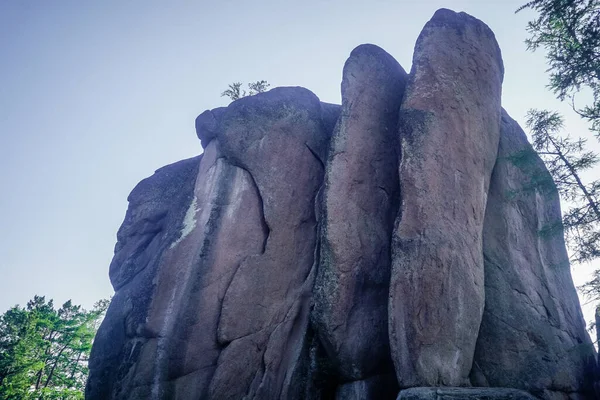 Krasnojarsk Pillars Nature Reserve Ist Einer Der Einzigartigen Orte Russland — Stockfoto