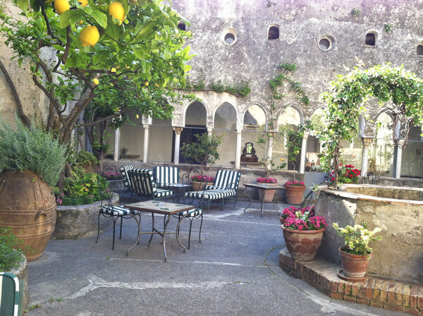 Italian Courtyard near the Ocean