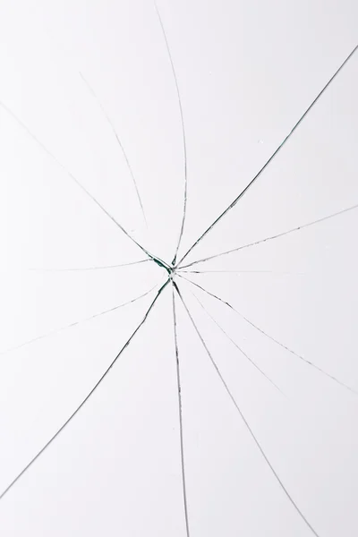 Broken white glass — Stock Photo, Image