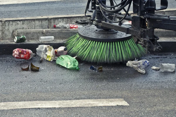 Máquina varredor de rua — Fotografia de Stock