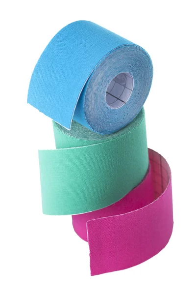 Variedad de cintas autoadhesivas terapéuticas, cinta adhesiva kinesiológica —  Fotos de Stock