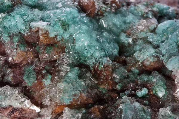 Бірюзові Rosasite кристали — стокове фото
