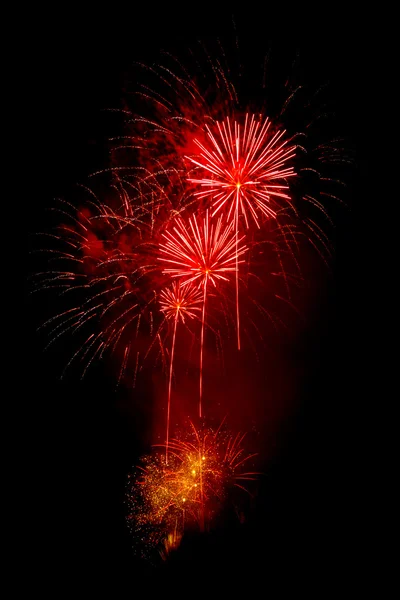 Rotes Feuerwerk — Stockfoto