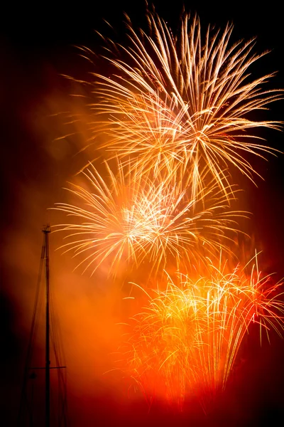 Orange fireworks — Stock Photo, Image