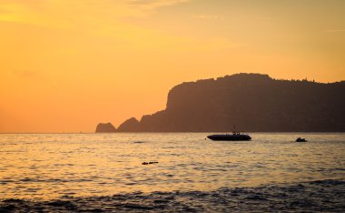 Alanya Sahil gün batımında