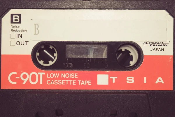 Media audio cassette with magnetic film for retro tape recorder