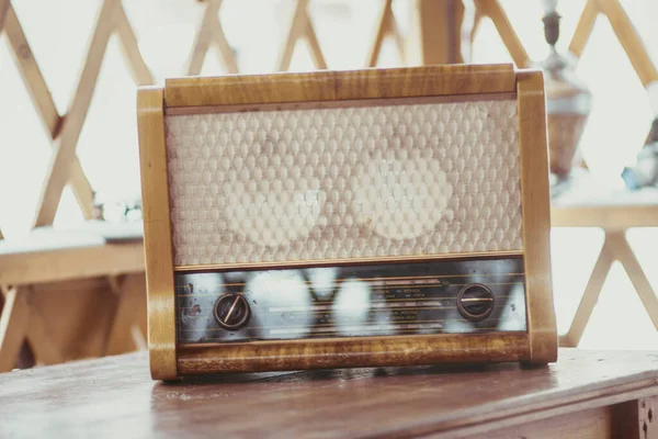 Oude Sovjet Vintage Antique Retro Radio Met Vinyl Disc Player — Stockfoto