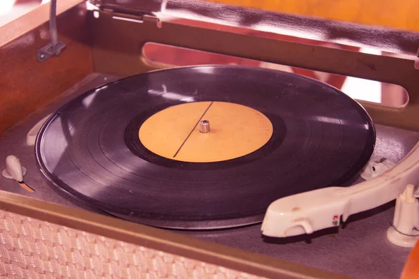 Oude Sovjet Vintage Antique Retro Radio Met Vinyl Disc Player — Stockfoto