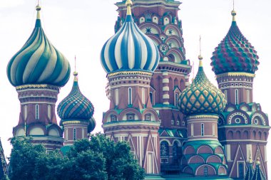 Rusya 'da Moskova' daki eski tarihi Kremlin meydanında