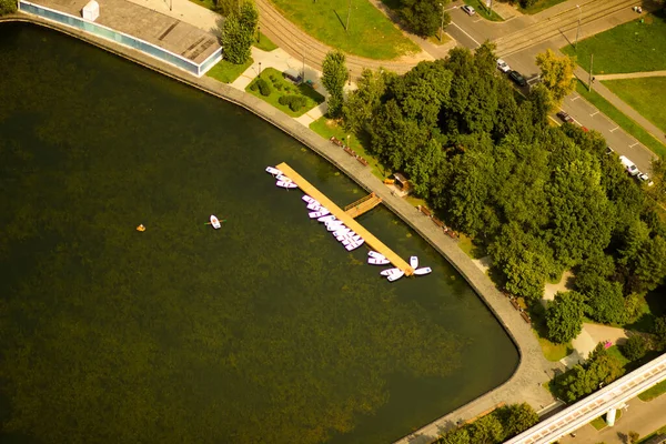 Une Immense Belle Vieille Ville Industrielle Historique Vue Oeil Oiseau — Photo