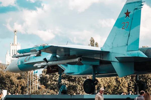 Grandes Aviones Combate Soviéticos Gran Alcance Museo Equipo Militar — Foto de Stock