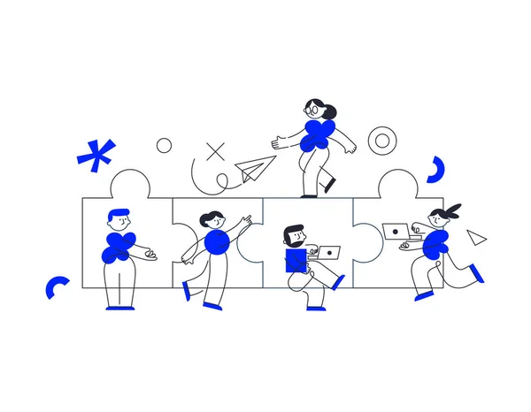 Platte Ontwerp Illustratie Concepten Voor Zakelijke Analyse Planning Consulting Teamwork — Stockfoto