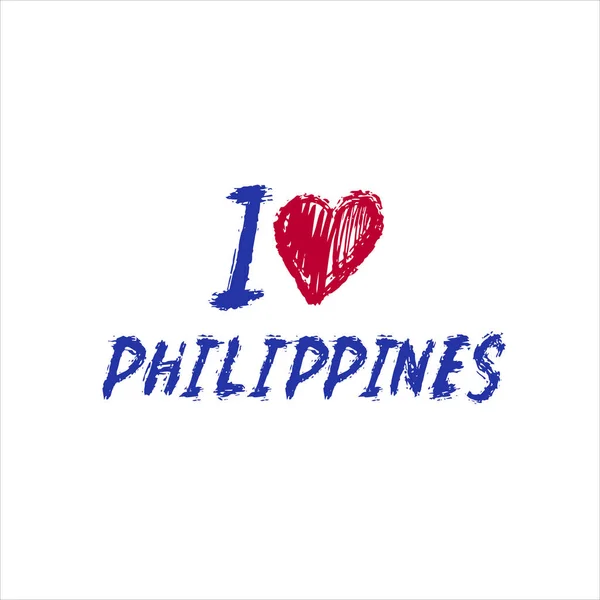 Amo Filipinas Feliz Dia Independência Das Filipinas País Das Filipinas — Fotografia de Stock