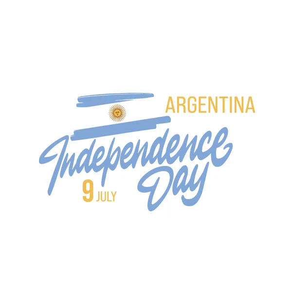 Argentina Happy Independence Day Greeting Card Banner Template Text Vector — Stock Photo, Image