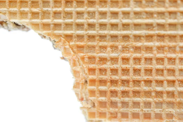 Wafer block with a bite on a white background — Stock Photo, Image
