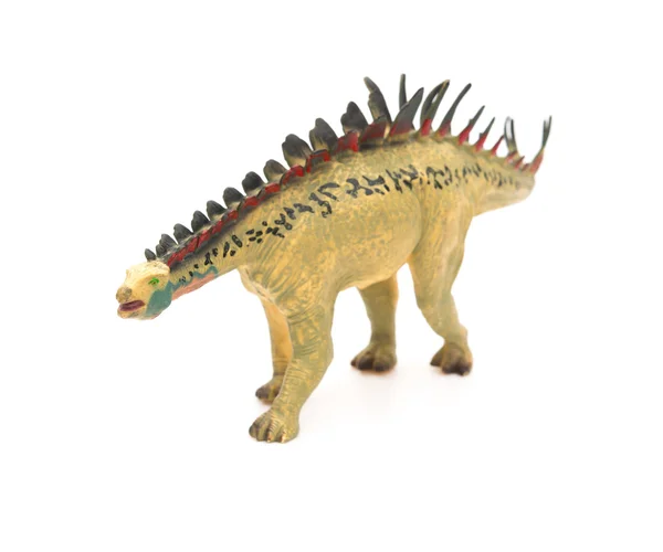 Gula huayangosaurus toy på vit bakgrund — Stockfoto