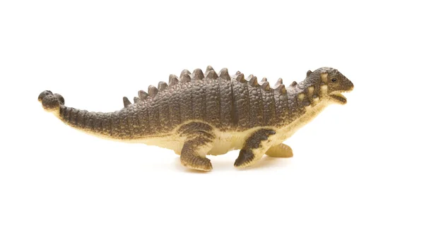 Brun Pinacosaurus toy på vit bakgrund — Stockfoto