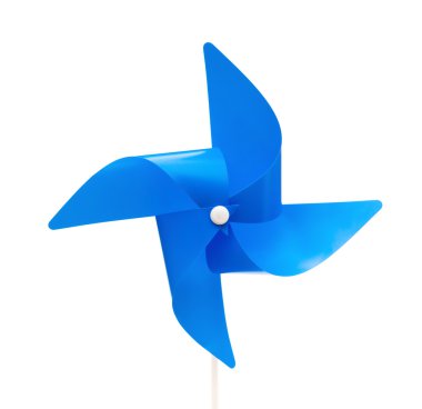 blue pinwheel on a white background clipart
