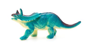 yan göster mavi Pentaceratops beyaz bir arka plan üzerinde